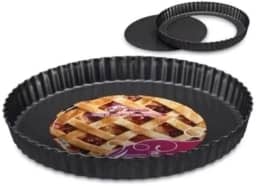 Forma de Bolo Torta Pizza Antiaderente Fundo Removível 22 cm