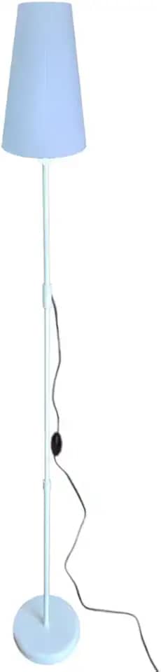 Luminária De Chão Com Cúpula De Tecido Modelo Cone - Coluna de iluminação para sala, quarto escritório (Branco - Branco)