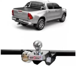 Enforth Hitch Master - Engate Reboque Fixo para Toyota Hilux SRV Cabine Simples/Dupla 2016/2023 - Capacidade de Tração 750Kg - INMETRO