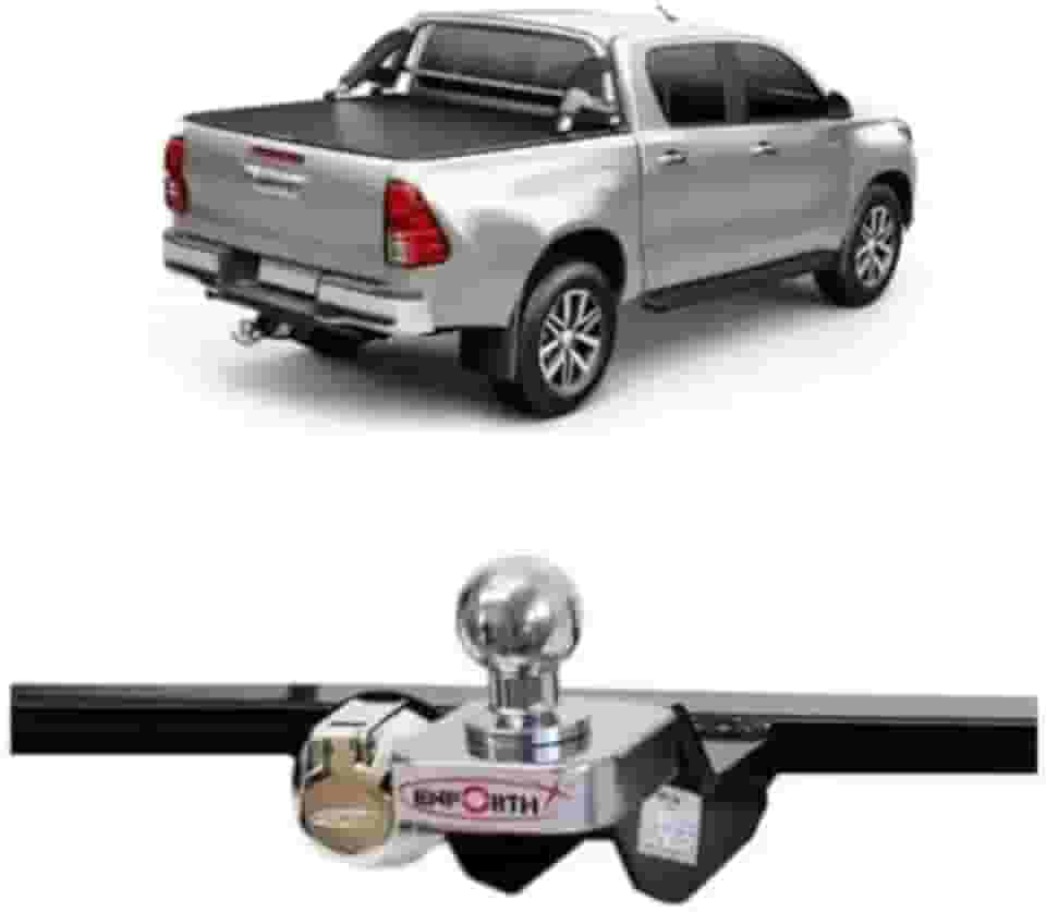 Enforth Hitch Master - Engate Reboque Fixo para Toyota Hilux SRV Cabine Simples/Dupla 2016/2023 - Capacidade de Tração 750Kg - INMETRO