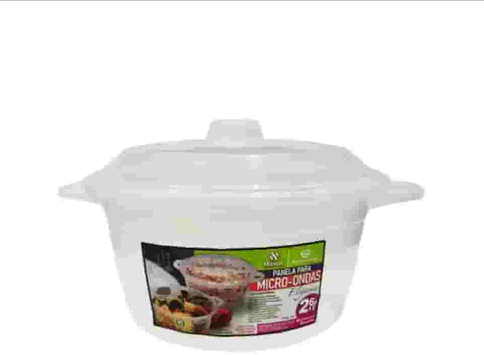 Panela para Micro-ondas Elegance, 2,6 L, 26 cm, BPA Free, para Arroz, Legumes, Macarrão