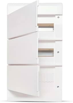 Quadro Embutir Ouro Box 36 Módulos Din Porta Opaca Steck Branco 36 Módulos