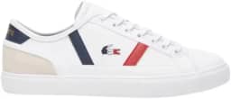 Tênis Lacoste masculino Sideline Pro em couro tricolor Casual Original