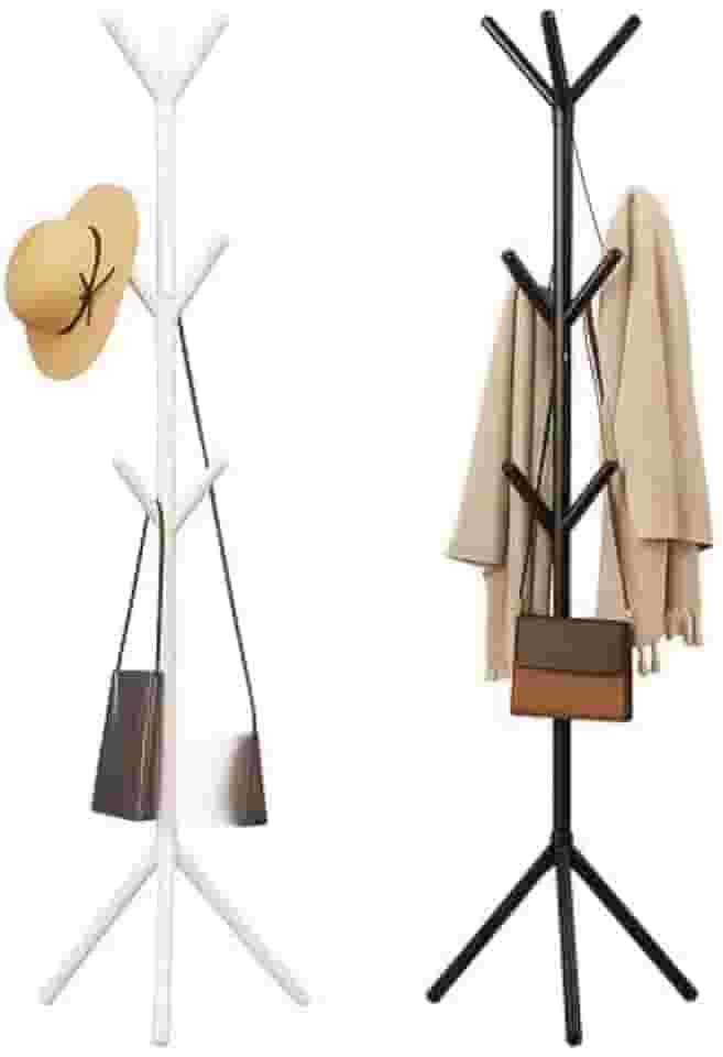 Cabideiro de Chão 9 Ganchos Organizador para Roupas Mancebo Desmontável Linha Premium M5 Armarinhos (Preto)