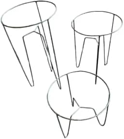 Kit 3 Suporte Tripé Para Vasos De Chão Ferro Reforçado