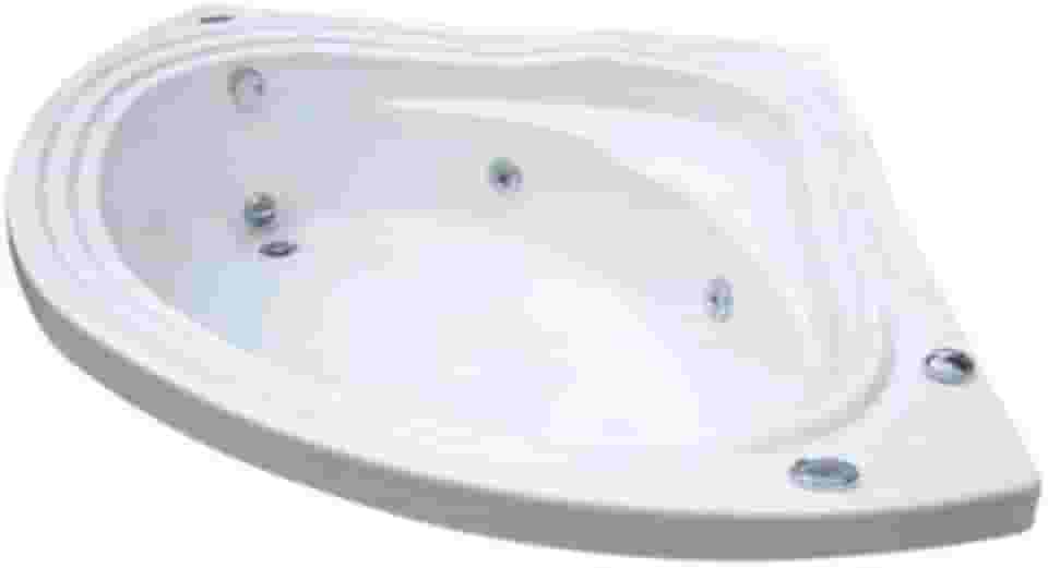 Banheira de Hidromassagem Ouro Fino Acrílica Kantho 1,30m x 1,30m x 40cm 170 Litros 04 Jatos