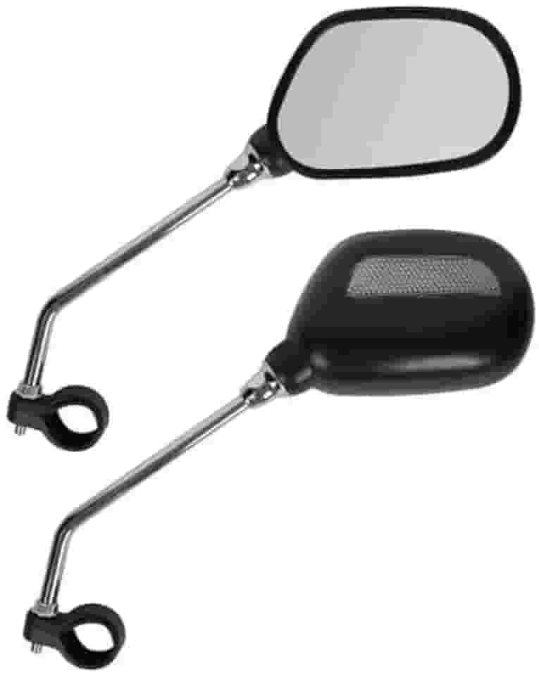 Espelho Retrovisor com Refletor para Bicicletas Urbanas, MTB Motos Visão Ampla Rotação 360° Alta Resistência, Antivibração, Ajuste Preciso Segurança no Trânsito, Acessório para Ciclismo e Motocicletas