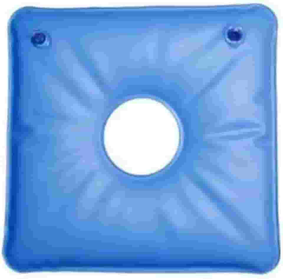 Almofada Terapêutica Quadrada Com Orifício Duo Inflável Água Duas válvulas