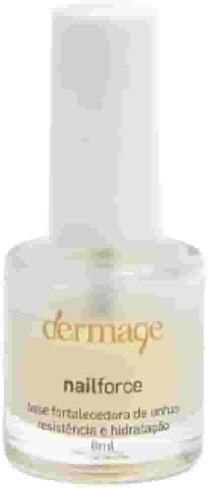 Nail Force, Base de Unhas Fortalecedora, Resistência e Hidratação, Fórmula com Cálcio e Queratina, Livre de Alergênicos, Incolor, 8ml