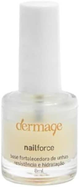 Nail Force, Base de Unhas Fortalecedora, Resistência e Hidratação, Fórmula com Cálcio e Queratina, Livre de Alergênicos, Incolor, 8ml
