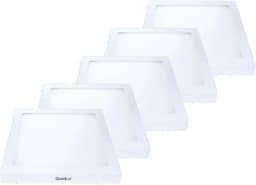 Kit 5 Painel Plafon Led 25w Sobrepor Quadrado 29cm Luz Branco Frio Luminária Bivolt 6500k Alta Eficiência Goodlux.