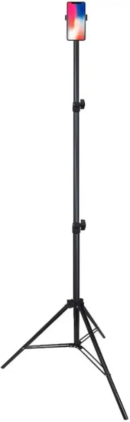 Suporte Tripé para Celular - Até 1,80m - Suporte Telescópico de Celular - Tripé Ajustável para 3 Alturas Portátil com Rotação 360° - Base para Celular Profissional 66cm à 1,80m para Gravação e Fotos