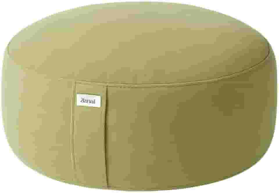 Zenai - Zafu Almofada de Meditação | Ideal para Yoga, Postura e Mindfulness | Enchimento Reciclado e Capa Removível | Suporte Postural Confortável (Verde)