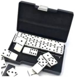 Dominó Profissional, Preto e Branco, 12mm de Espessura, Peças Grandes