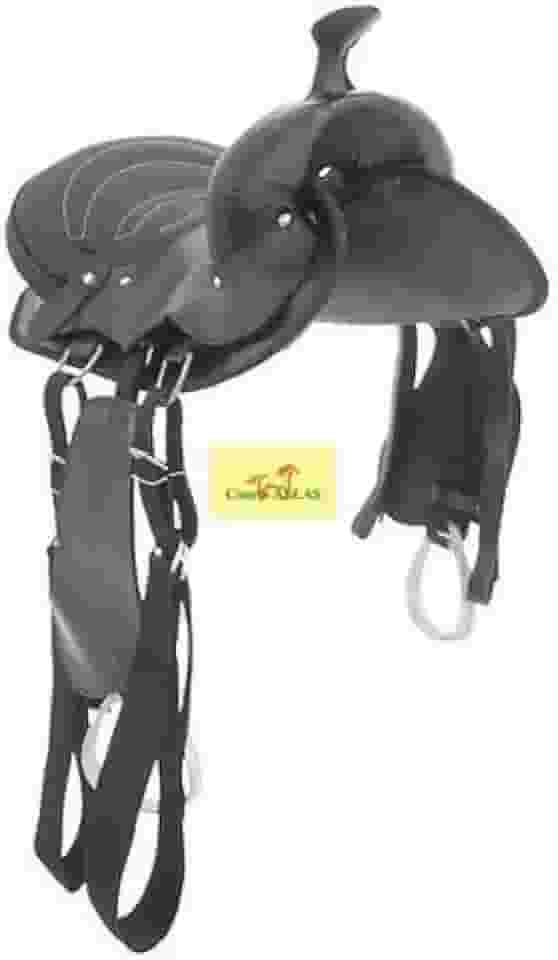 Sela Americana Preta Simples Arreada Cavalgada