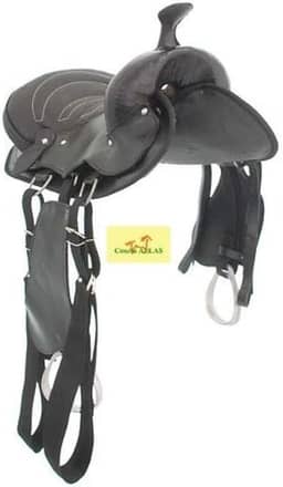 Sela Americana Preta Simples Arreada Cavalgada