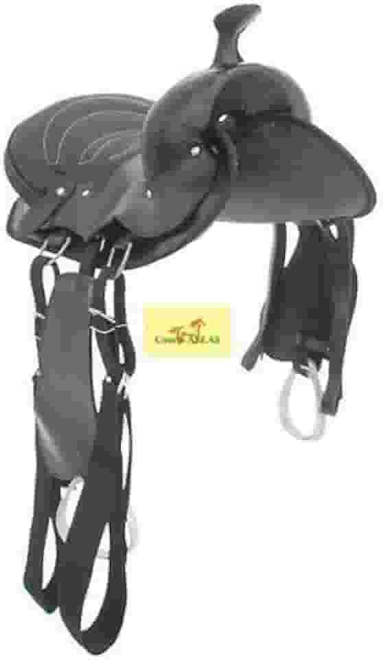 Sela Americana Preta Simples Arreada Cavalgada
