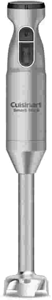 Cuisinart Liquidificador manual, Smart Stick de 2 velocidades - Potente e fácil de usar, liquidificador de imersão em bastão para batidos, vitaminas, purê, comida de bebê, sopas e molhos, prata, CSB