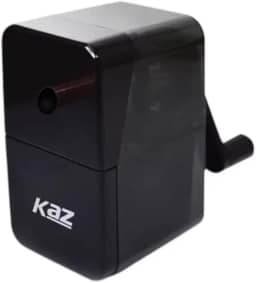 Apontador De Mesa Manual Para Lápis De Plástico Com Manivela Deposito Coletor Recipiente Cinzas Fácil De Usar Escola Volta Às Aulas (PRETO)