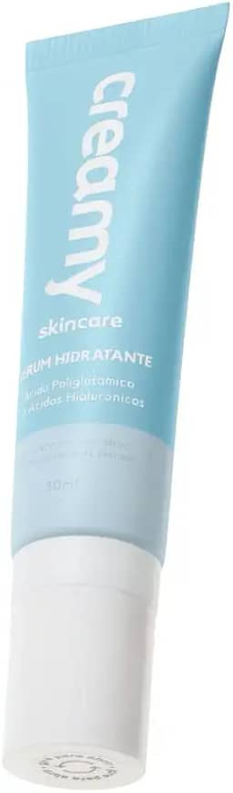 Creamy Skincare Sérum Hidratante 30ml | Textura Leve, Oil-Free, Hidratação Profunda, Rápida Absorção | Uso Diurno e Noturno, Todos os Tipos de Pele, inclusive Oleosas