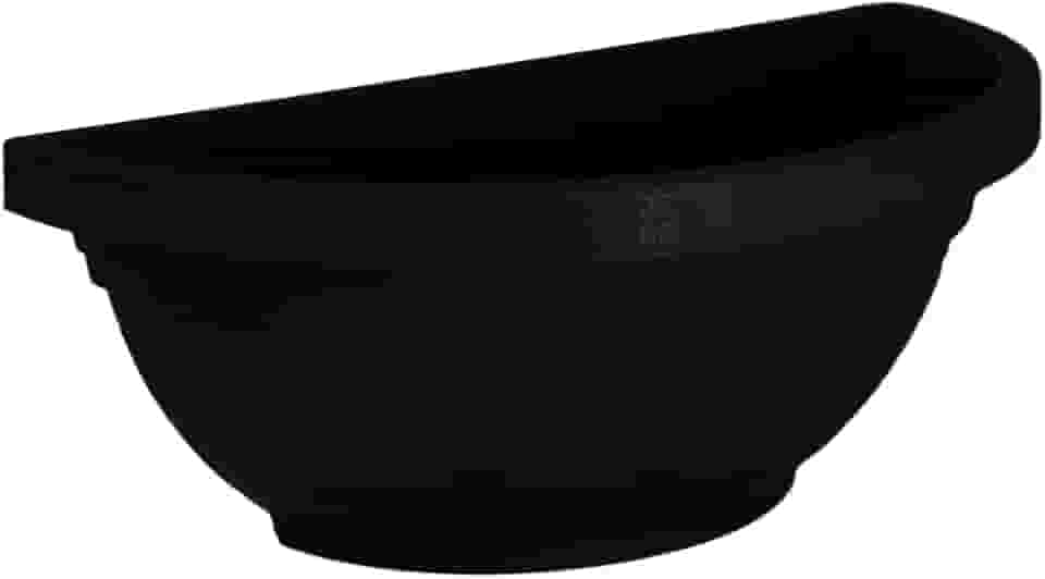 Vasos Grego de Parede Meia Lua Resistente Plásticos Plantas Suspensa Casa Apartamento jardim vertical Para Plantas Suspensas em Casa e Apartamento(PRETO)