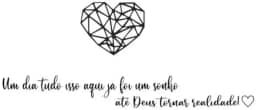 Coração Geométrico + Frases Para Quarto Tudo Já Foi Um Sonho