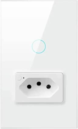 Interruptor Tomada Wi-Fi Touch Inteligente 1 Botão NovaDigital IT-WK-02-1C