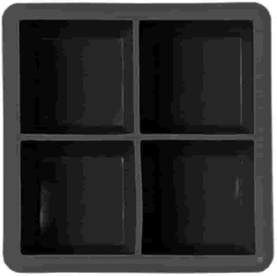 Oikos - Forma de Gelo de Silicone Preto 4 Cubos