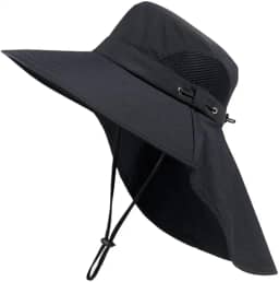 Chapéu Boné Pescador Australiano Respirável Ajustável Protetor Contra Raios Solares UPF50+ Pesca Trilha Camping