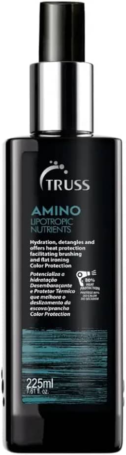 TRUSS Professional Amino Miracle - Spray protetor de calor para cabelo, cutículas de vedação, reparos de cabelos danificados a seco, controle de frizz, desembaraços, adiciona brilho, proteção de cor, antienvelhecimento