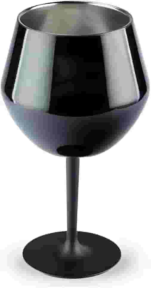 Taça Térmica de Alumínio Inox 410ml – Mantém Bebidas Geladas por Mais Tempo, Design Moderno e Sofisticado – Ideal para Cerveja, Drinks e Vinho (Preto)