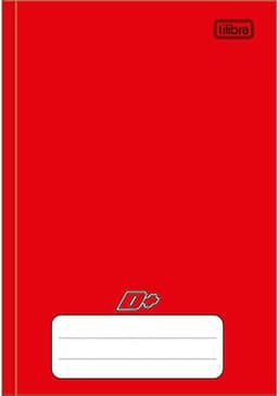 Tilibra D+ - Caderno Brochura Capa Dura, 1/4 Pequeno, 14x20cm, 96 Folhas, Vermelho