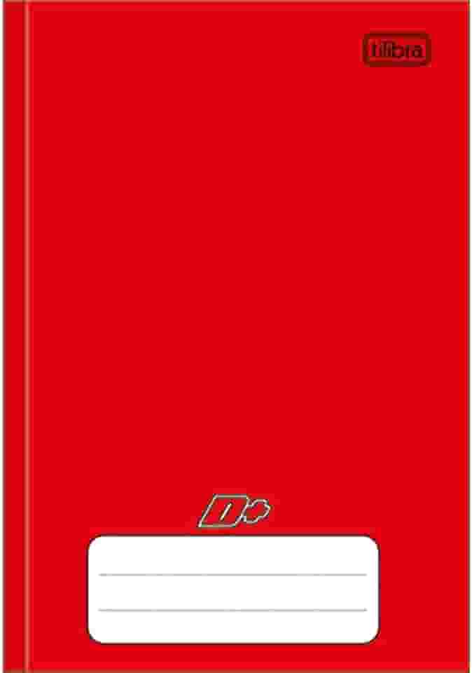Tilibra D+ - Caderno Brochura Capa Dura, 1/4 Pequeno, 14x20cm, 96 Folhas, Vermelho