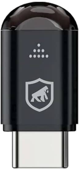 Gshield Controle Remoto Adaptador Infravermelho Universal de Celular Android para Eletrônicos com Alcance de 10 Metros e Case para Chaveiro, Mini Armor (Tipo C, Preto)