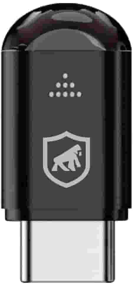 Gshield Controle Remoto Adaptador Infravermelho Universal de Celular Android para Eletrônicos com Alcance de 10 Metros e Case para Chaveiro, Mini Armor (Tipo C, Preto)