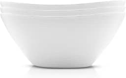 Conjunto de 3 Travessas Ovais em Porcelana 1040ml, Branca Design Moderno vai forno frezzer saladeira