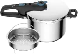 Panela De Pressão Rochedo Inox Trendy 6 litros Fechamento Externo Com Cesta De Vapor