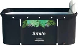 Banheira Ofurô Dobrável Portátil Retangular PVC Com Encosto Inflável (smile)