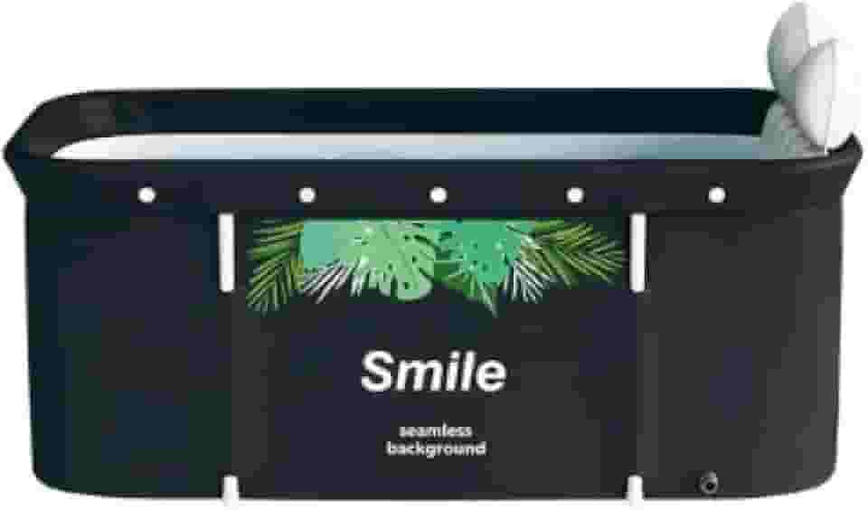 Banheira Ofurô Dobrável Portátil Retangular PVC Com Encosto Inflável (smile)