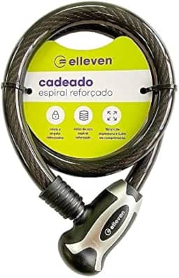 Cadeado Bike Aço Reforçado Elleven Com Chave 80cm X 15mm