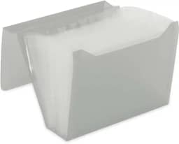 Pasta Sanfonada, Polibras, Plástica, New Line, Duplicata, 186x245mm, 12 Divisórias, Cristal (Tamanho Reduzido)