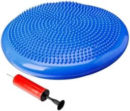 Disco de Equilibrio Inflavel 34cm com Bomba Pilates Yoga Funcional Prancha Plataforma