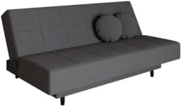 Sofá-Cama Casal 3 Lugares Jimmy Suede Grafite