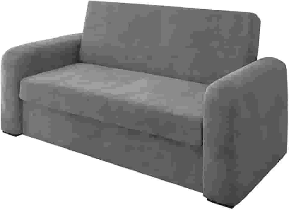 Sofá Cama Versátil 2 Lugares Veludo Selmer (CINZA)