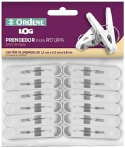 Ordene - Prendedor para Roupa, com 12 Unidades, Linha Log