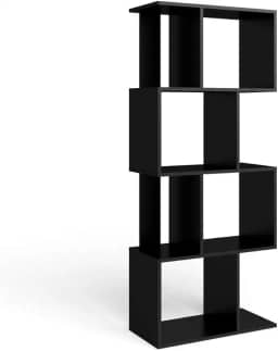 Estante Divisória 4 Nichos Movelbento Preta