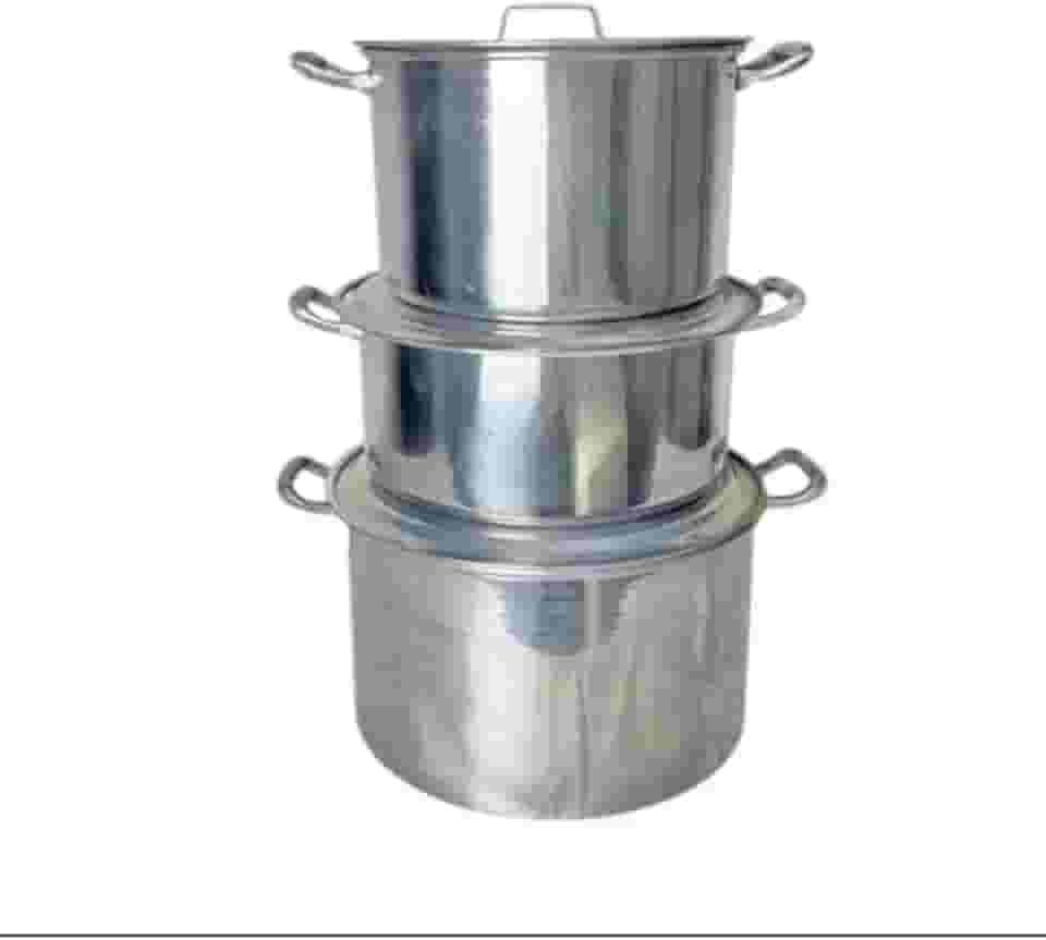 Kit Panelas de Alumínio para Feijoada Jogo de Panela 3 peças Kit Feijoada Caçarola Grande