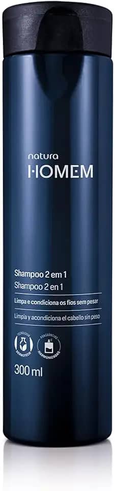 Natura Homem Shampoo 2 em 1 Limpa e Condiciona 300ml
