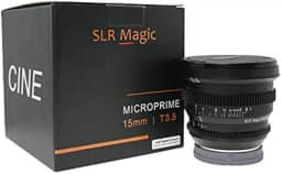 Lente cinematográfica SLR Magic 50 mm T1.2 grande abertura para câmera Sony E Mount