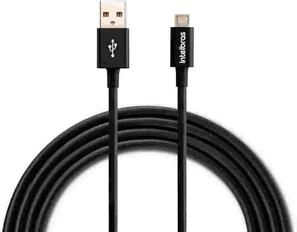 Cabo USB Micro USB 1,2m PVC EUAB 12PP Preto Intelbras